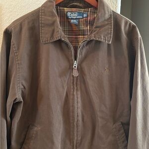 Ralph Lauren Polo Brown Jacket with plaid lining